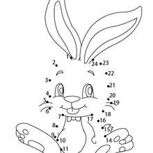 Cute bunny dot to dot game printable connect the dots game