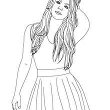 Shakira coloring page - Coloring page - FAMOUS PEOPLE Coloring pages - SHAKIRA coloring pages