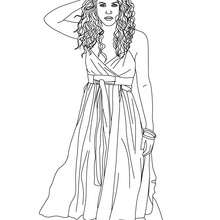Cute Shakira coloring page - Coloring page - FAMOUS PEOPLE Coloring pages - SHAKIRA coloring pages