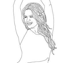 Shakira dancer coloring page