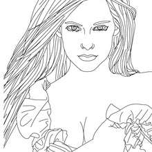 Beautiful Avril Lavigne coloring page - Coloring page - FAMOUS PEOPLE Coloring pages - AVRIL LAVIGNE coloring pages