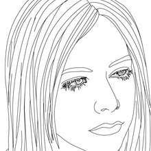 Avril Lavigne coloring sheet - Coloring page - FAMOUS PEOPLE Coloring pages - AVRIL LAVIGNE coloring pages