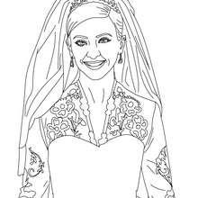 Kate Middleton coloring page - Coloring page - FAMOUS PEOPLE Coloring pages - KATE and WILLIAM coloring pages