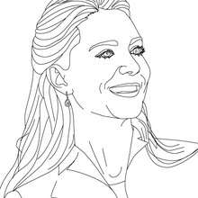 Kate coloring page - Coloring page - FAMOUS PEOPLE Coloring pages - KATE and WILLIAM coloring pages
