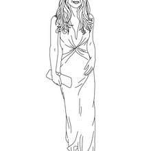 Beautiful Kate Middleton coloring page - Coloring page - FAMOUS PEOPLE Coloring pages - KATE and WILLIAM coloring pages