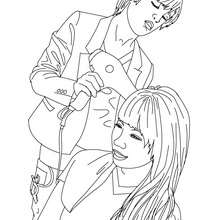 Hairstyle coloring page - Coloring page - JOB coloring pages - HAIRDRESSER coloring pages