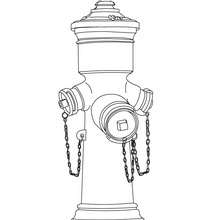Fire hydrant coloring page - Coloring page - JOB coloring pages - FIREMAN coloring pages