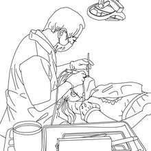 Dentist coloring in - Coloring page - JOB coloring pages - DENTIST coloring pages