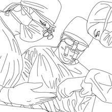 Surgeon operates on somebody coloring page