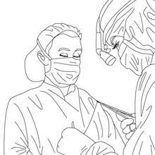 Surgeon coloring page