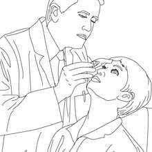 Ophthalmologist doctor coloring page - Coloring page - JOB coloring pages - DOCTOR coloring pages
