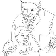Paediatrician coloring page