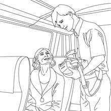 Train inspector coloring page - Coloring page - JOB coloring pages - TRAIN STATION JOBS coloring pages