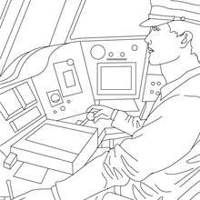 Train driver coloring page - Coloring page - JOB coloring pages - TRAIN STATION JOBS coloring pages