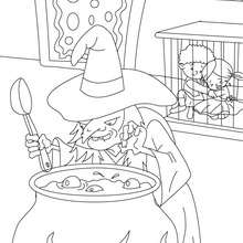 Hansel and Gretel tale coloring page - Coloring page - FAIRY TALES coloring pages - GRIMM fairy tales coloring pages