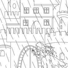 The Princess and the Pea tale coloring page
