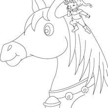 Tom Thumb Grimm tale coloring page - Coloring page - FAIRY TALES coloring pages - GRIMM fairy tales coloring pages