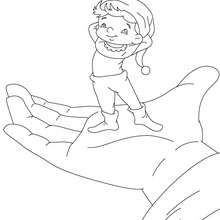 Tom Thumb tale to color in - Coloring page - FAIRY TALES coloring pages - GRIMM fairy tales coloring pages
