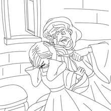 Rapunzel and Gothel coloring page - Coloring page - FAIRY TALES coloring pages - GRIMM fairy tales coloring pages