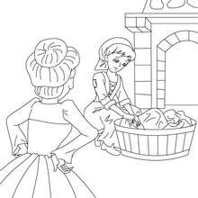 CINDERELLA fairy tale coloring page - Coloring page - FAIRY TALES coloring pages - PERRAULT fairy tales coloring pages