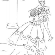 DONKEYSKIN tale coloring page - Coloring page - FAIRY TALES coloring pages - PERRAULT fairy tales coloring pages