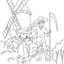 PUSS IN BOOTS fairy tale coloring page - Coloring page - FAIRY TALES coloring pages - PERRAULT fairy tales coloring pages