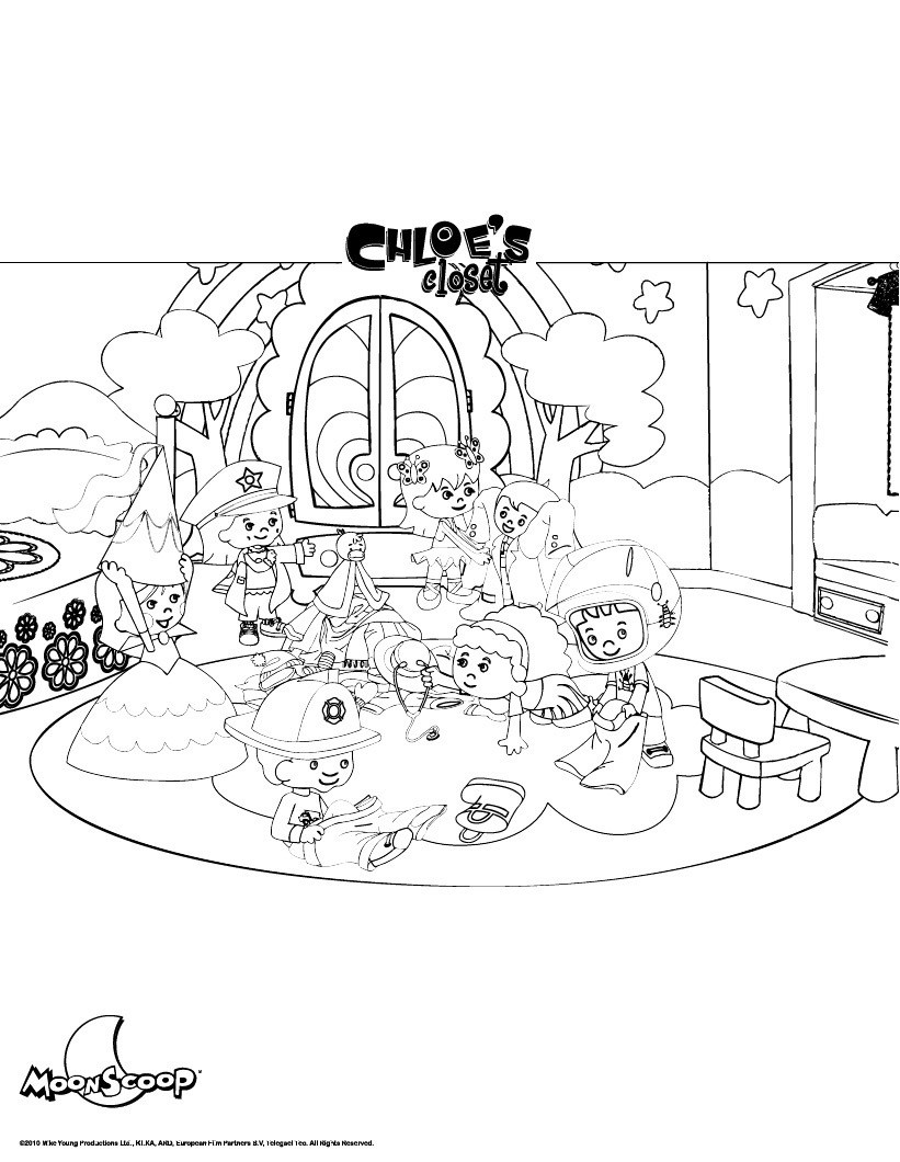 Chloe's bedroom coloring pages - Hellokids.com