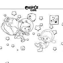Chloe's in outerspace - Coloring page - Chloe's Closet coloring page