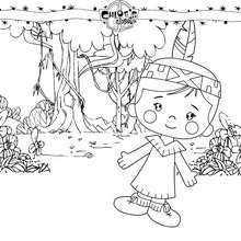 Thanksgiving Indian Chloe - Coloring page - Chloe's Closet coloring page