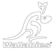 Australia Wallabies Rugby team coloring page - Coloring page - SPORT coloring pages - RUGBY coloring pages - RUGBY TEAMS coloring pages