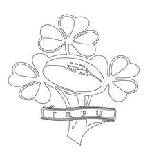 Ireland Rugby team IRFU coloring page - Coloring page - SPORT coloring pages - RUGBY coloring pages - RUGBY TEAMS coloring pages