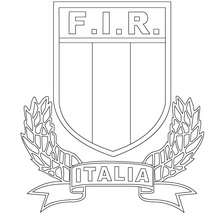 Italia Rugby team FIR coloring page