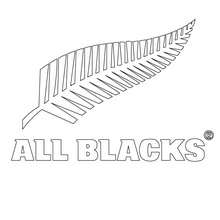 New Zealand All Blacks Rugby team coloring page
