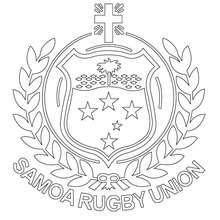 Samoa Rugby team coloring page