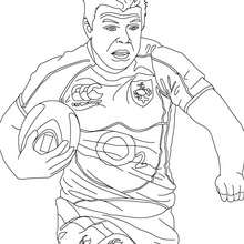 BRIAN DRISCOLL rugby player coloring page
