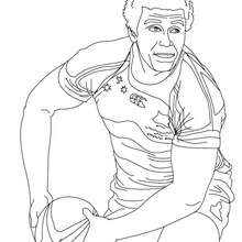 WILL GENIA rugby player coloring page