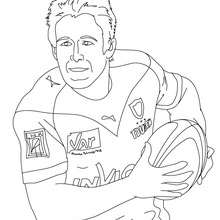 JOHNNY WILKINSON rugby player coloring page