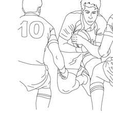RUGBY SCRUM-HALF coloring page - Coloring page - SPORT coloring pages - RUGBY coloring pages - RUGBY WORLD CUP coloring pages