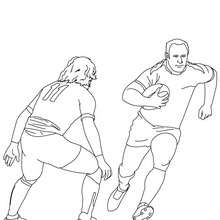 RUGBY GAME coloring sheet - Coloring page - SPORT coloring pages - RUGBY coloring pages - RUGBY WORLD CUP coloring pages