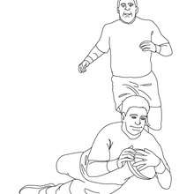 RUGBY TRY coloring page - Coloring page - SPORT coloring pages - RUGBY coloring pages - RUGBY WORLD CUP coloring pages