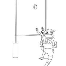 RUGBY DROP KICK coloring page - Coloring page - SPORT coloring pages - RUGBY coloring pages - RUGBY WORLD CUP coloring pages