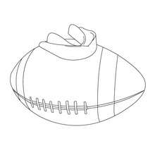 Rugby gum shield and ball coloring page