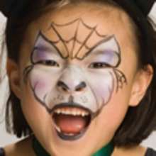 Dia das Bruxas, Pintura facial de GATO PRETO para meninas
