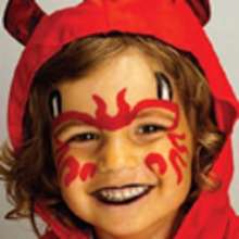 HALLOWEEN DEVIL face painting with sticks for boys