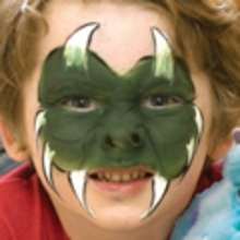 LITTLE HALLOWEEN MONSTER face painting with sticks for kids