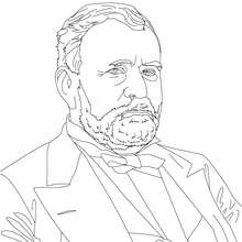President GENERAL ULYSSES GRANT coloring page