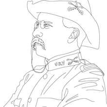 President THEODORE ROOSEVELT coloring page