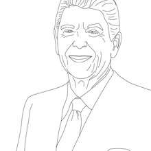 President RONALD REAGAN coloring page - Coloring page - FAMOUS PEOPLE Coloring pages - FAMOUS AMERICAN PEOPLE coloring pages - PRESIDENTS of the United States