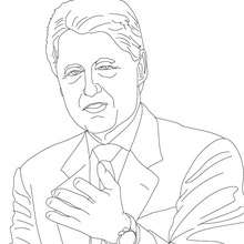 President WILLIAM CLINTON coloring page - Coloring page - FAMOUS PEOPLE Coloring pages - FAMOUS AMERICAN PEOPLE coloring pages - PRESIDENTS of the United States