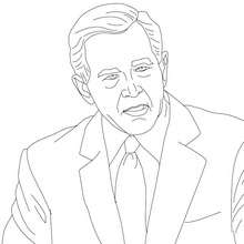 President GEORGE W. BUSH coloring page - Coloring page - FAMOUS PEOPLE Coloring pages - FAMOUS AMERICAN PEOPLE coloring pages - PRESIDENTS of the United States